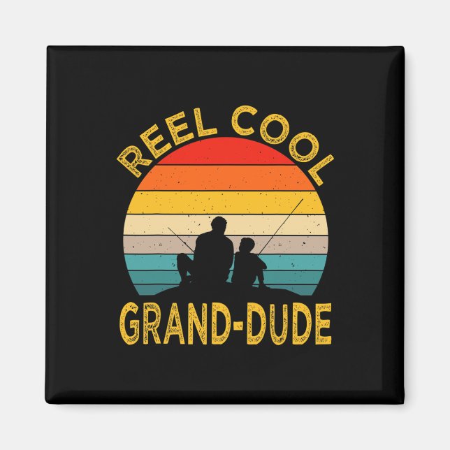 Männer Reel Cool Großartiger Typ Angeln Daddy Vint Magnet (Vorne)
