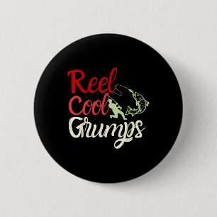 Männer Reel Cool Grumps Vintage Lustig Angeln Vate Button