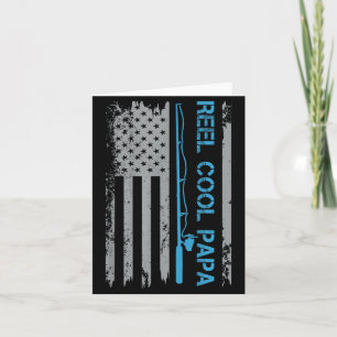 Männer Reel Cool Papa Angel-Fischen Flagge Patriot Karte
