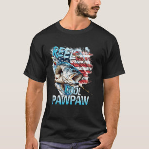 Männer Reel Cool Pawpaw 4. Juli Angeln USA-Flagge T-Shirt