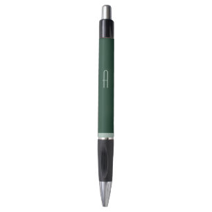 Männer-Retro-grüne Monogramm Schreibstift Kugelschreiber
