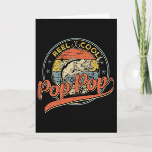 Männer Retro Reel Cool Opa Opa Angeln Vatertag Karte