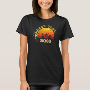 Männer Retro Rolle Cooler Chef Fisch Angeln Liebe T-Shirt