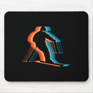 Männer Retro Skifahren Love-r Vintage Skifahrer He Mousepad