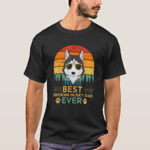 Männer Retro Stil Bester Sibirischer Husky Vater A T-Shirt