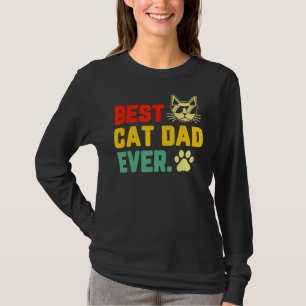 Männer Retro Vintage Bester Katzenvater Aller Zeit T-Shirt