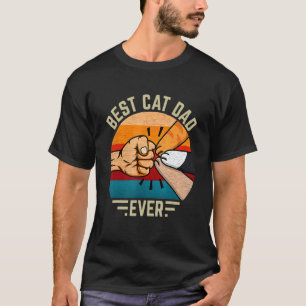 Männer Retro Vintage Bester Katzenvater überhaupt_ T-Shirt