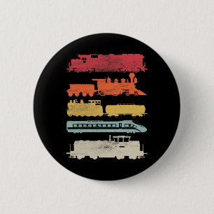 Männer Retro Züge Liebhaber Vintage Eisenbahn Weih Button
