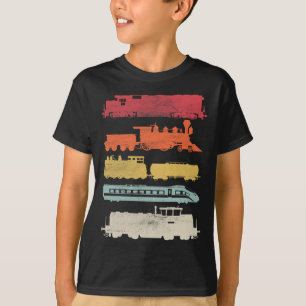 Männer Retro Züge Liebhaber Vintage Eisenbahn Weih T-Shirt