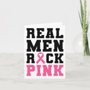 Männer Rock Pink Brustkrebs Bewusstsein Karte