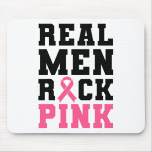 Männer Rock Pink Brustkrebs Bewusstsein Mousepad