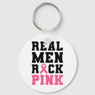 Männer Rock Pink Brustkrebs Bewusstsein Schlüsselanhänger