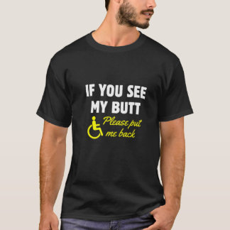 Männer Rollstuhlfahrer Spaß Behinderung Amputati T-Shirt