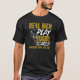 Männer Rugby Spieler Rugbys Echte Männer Spielen R T-Shirt