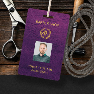 Männer Salon Barbar personalisiert Mitarbeiter Fot Ausweis