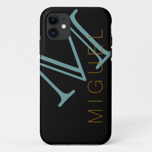 Männer schlagen mit Monogramm schwarz vor Case-Mate iPhone Hülle