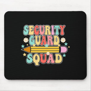 Männer Schul-Sicherheitswache Team cool retro zurü Mousepad