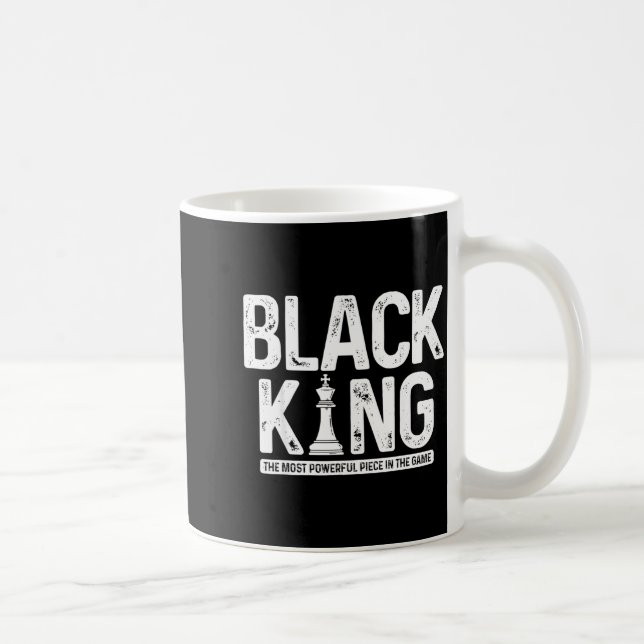 Männer schwarz König Schach Geschichte Monat Junet Kaffeetasse (Rechts)