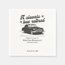 Männer Schwarze Klassiker-Auto-Fahrt-Rentnerparty