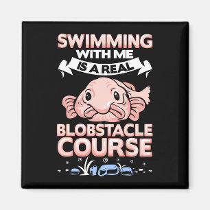 Männer Schwimmen Blobstacle Kurs Blobfisch Meer Fi Magnet