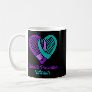 Männer-Selbstmordpräventionskrieger tragen lila un Kaffeetasse