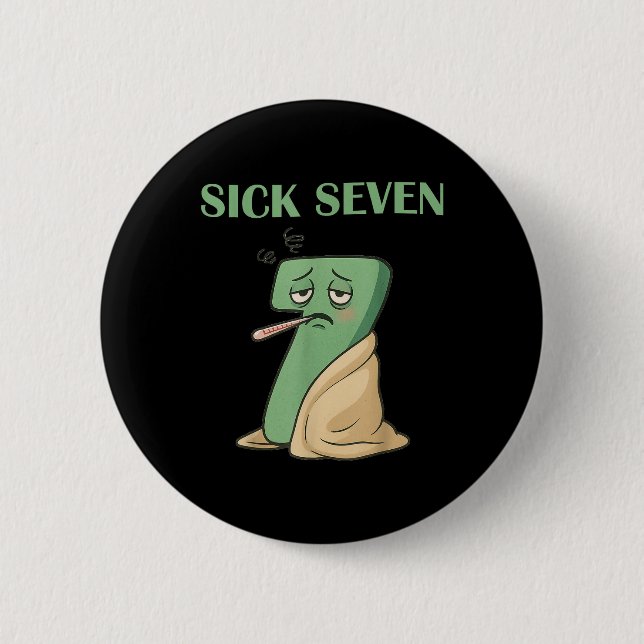 Männer Sick Seven Halloween-Kostümentwurf für Hall Button (Vorderseite)