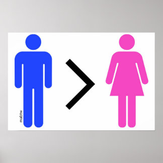 Männer sind besser als weibliches Poster