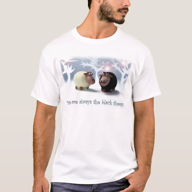 Männer sind immer die schwarzen lustigen Schafe T-Shirt (Vorderseite)