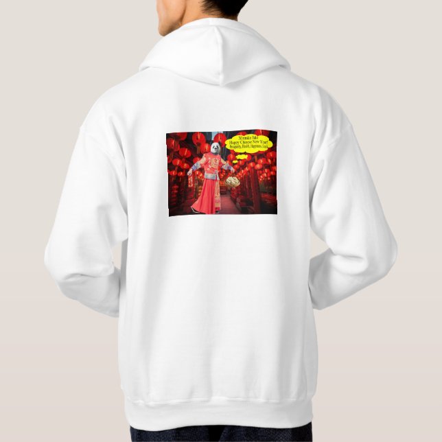 Männer sind verrückt. Happy Chinese New Year. Pand Hoodie (Rückseite)