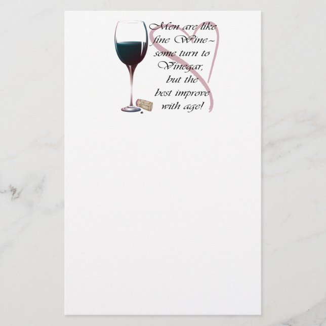Männer sind wie feiner Wein-Geschenke Briefpapier (Vorderseite)