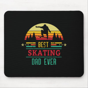 Männer Skateboard Skater Väter Vintage Retro Kunst Mousepad