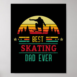 Männer Skateboard Skater Väter Vintage Retro Kunst Poster