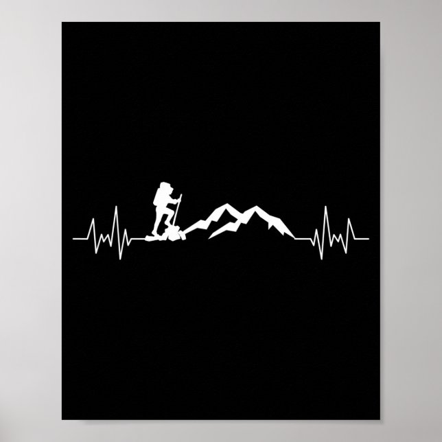 Männer Skilatzschlag Bergcampingtour Poster (Vorne)