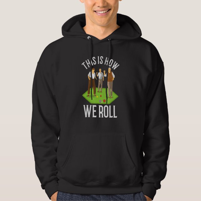 Männer So rollen wir Boccia Hoodie (Vorderseite)