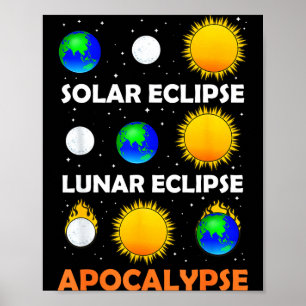 Männer Sonnenfinsternis Mond Wissenschaft Lehrer Poster