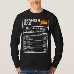 Männer Spanischer Vater Ernährung Fakten Vatertag T-Shirt