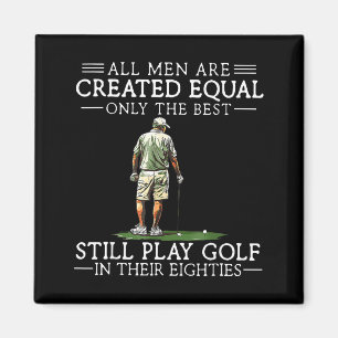 Männer spielen Golf Achtziger lustiger Golfer Golf Magnet