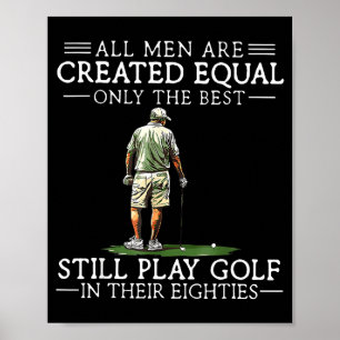 Männer spielen Golf Achtziger lustiger Golfer Golf Poster