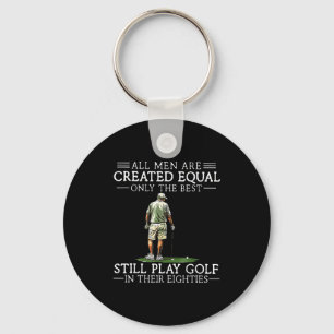 Männer spielen Golf Achtziger lustiger Golfer Golf Schlüsselanhänger