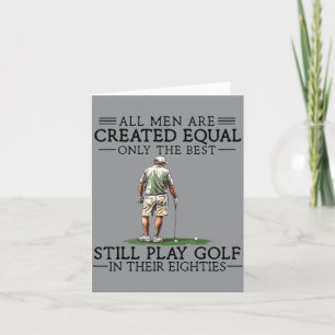 Männer spielen Golf in den Achtzigern 80er Geschen Karte