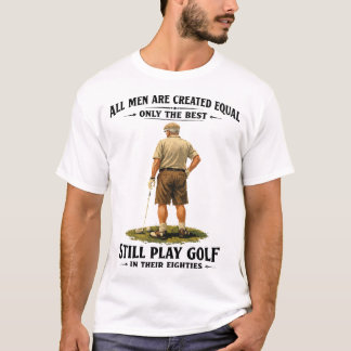 Männer spielen Golf in ihren Achtzigern Lustiger G T-Shirt