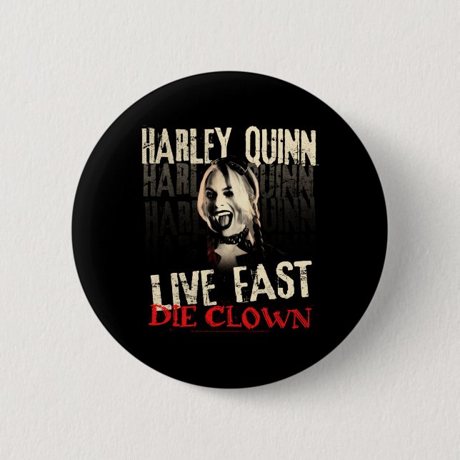 Männer-Squad Live Fast Die Clown Performance Button (Vorderseite)