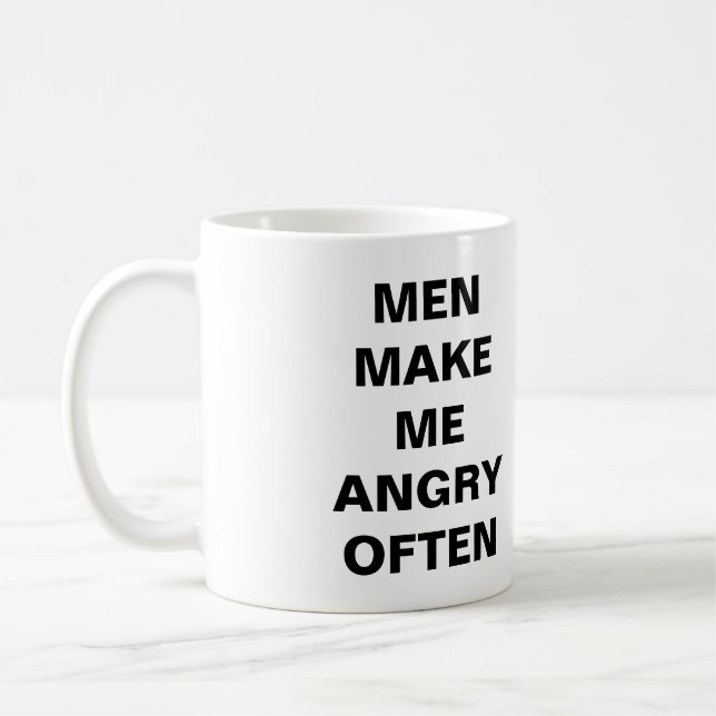 Männer stellen mich verärgerte häufig Tasse her (Links)