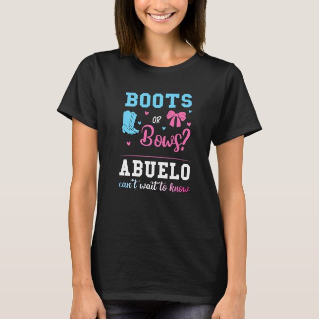 Männer Stiefel oder Bogen bei Geschlecht zeigen ro T-Shirt (Vorderseite)