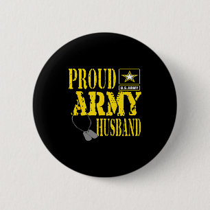 Männer Stolz Armee Ehemann Militär Kunstwerk Button