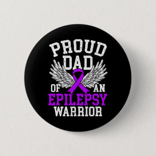 Männer Stolz Papa eines Epilepsie-Kriegers Epileps Button