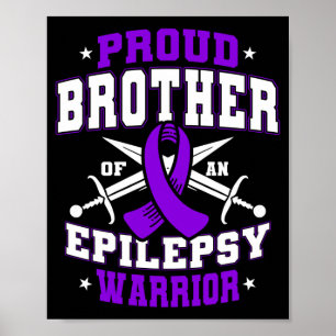 Männer stolzer Bruder eines Epilepsie-Kriegers lil Poster