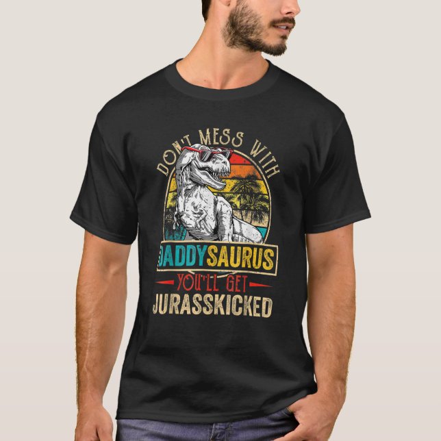 Männer störten Daddy Dinosaur Rex Saurus Fath T-Shirt (Vorderseite)
