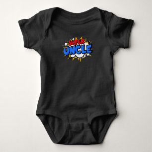 Männer Super Onkel Lustig Cool Comic Cartoon Held Baby Strampler
