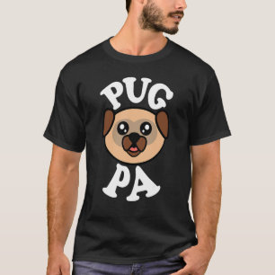 Männer Süßer Mops Papa T-Shirt
